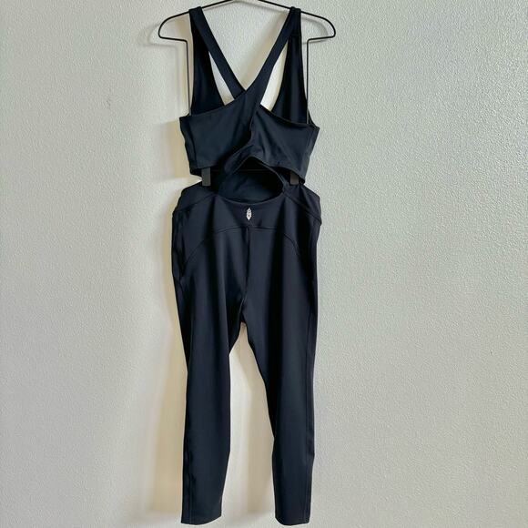 Free People FP Movement Black Back It Up Onesie Women's Small NWOT - Picture 5 of 8